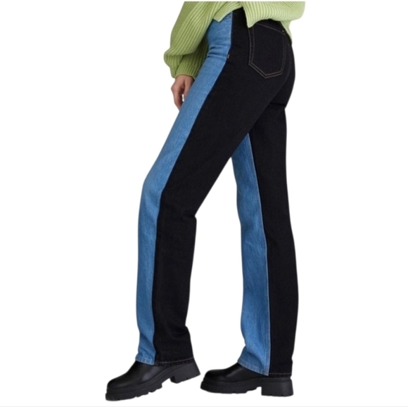 89 PACSUN TWO TONE 90S BOYFRIEND JEANS WOMEN'S SIZE 26 - Picture 2 of 7